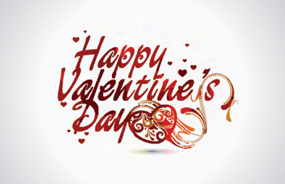 free vector Valentine day word theme vector